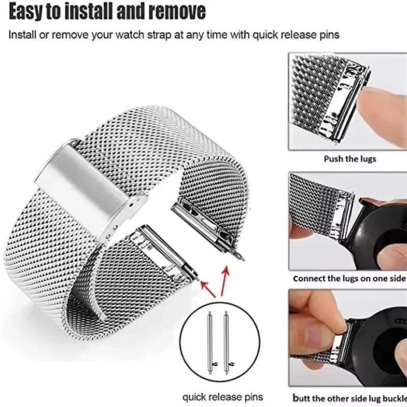 22mm 20mm Mesh Loop For Garmin - Milanese Loop Magnetic のレビューと価格