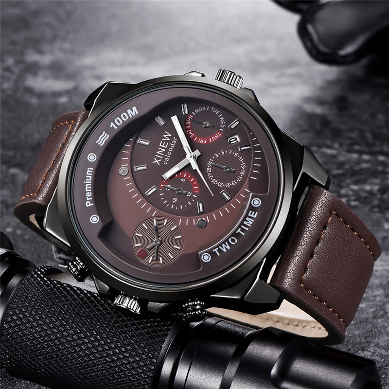 Original XINEW Brand Men Watch - Leather Watch Band Men のレビューと価格