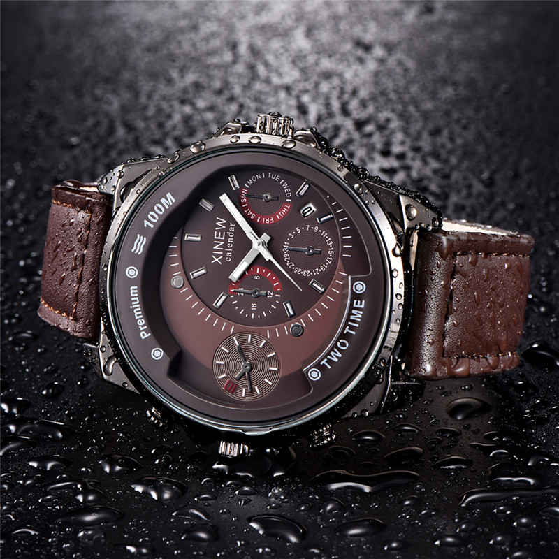 Original XINEW Brand Men Watch - Leather Watch Band Men のレビューと価格