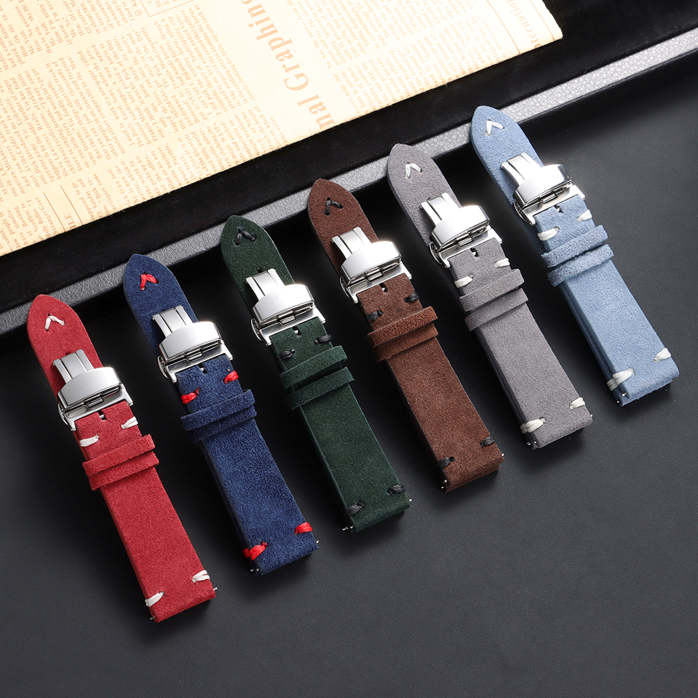 Suede Leather Watch Strap 18mm - Suede Strap Watch のレビューと価格