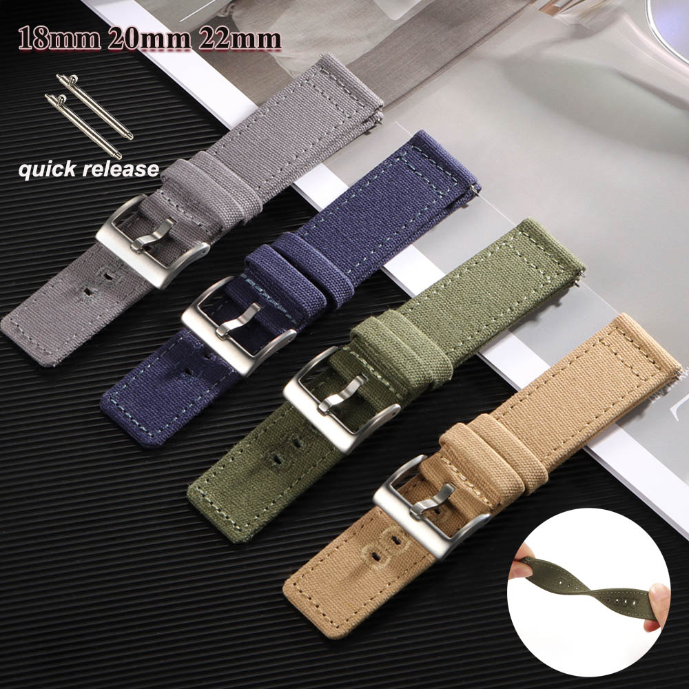 Nylon Woven Canvas Watch Band  - Perlon Strap Woven のレビューと価格