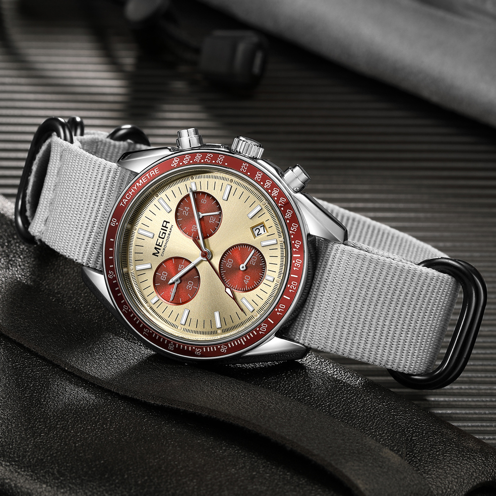 MEGIR New Luxury Men's Watches - Canvas Strap Watch のレビューと価格