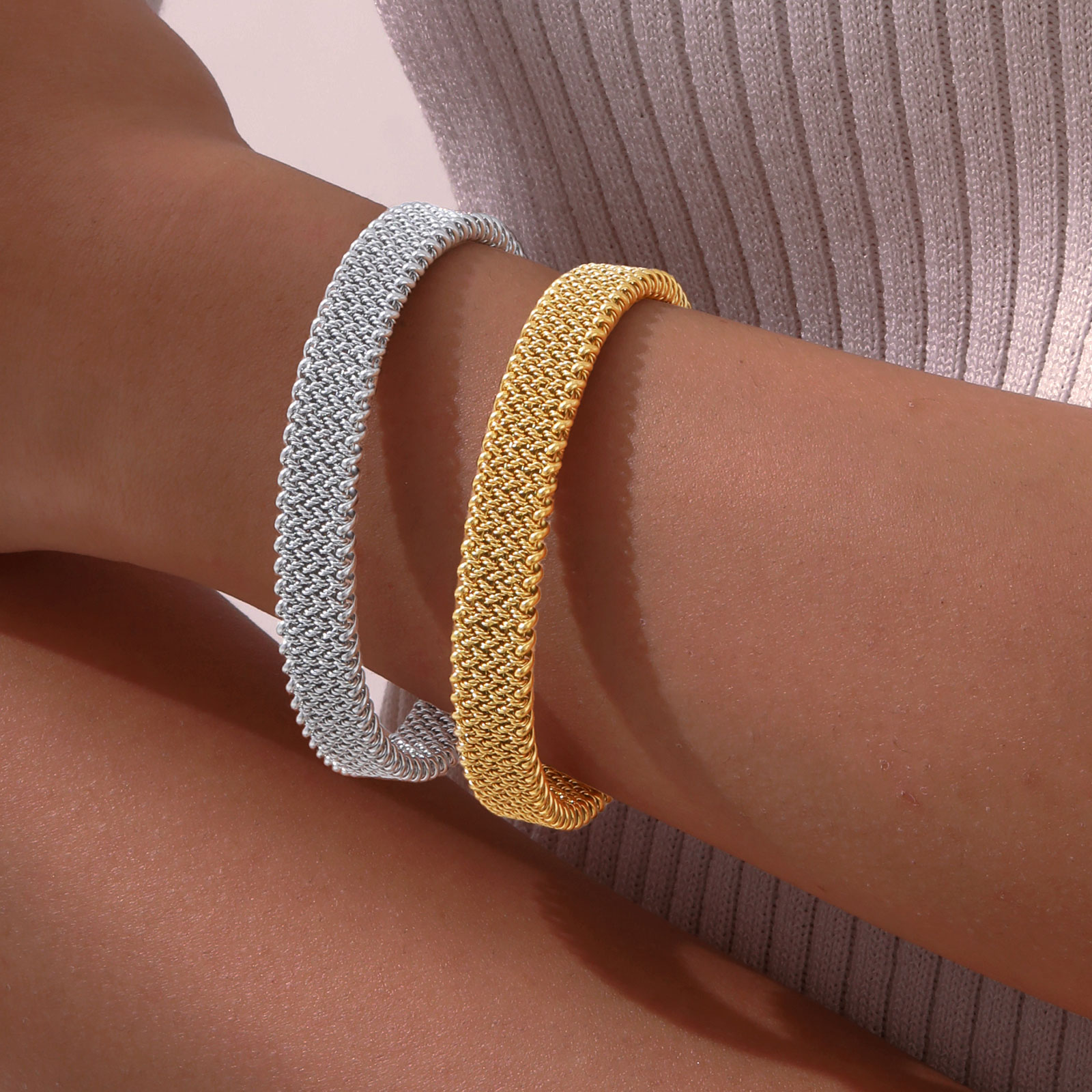 10mm Braided Stretch Strap Ope - Mesh Strap Metal のレビューと価格