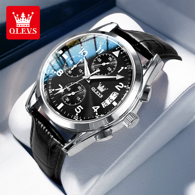 OLEVS Quartz Watch for Men Ori - Leather Watch Band Men のレビューと価格