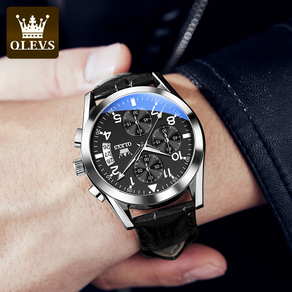 OLEVS Quartz Watch for Men Ori - Leather Watch Band Men のレビューと価格