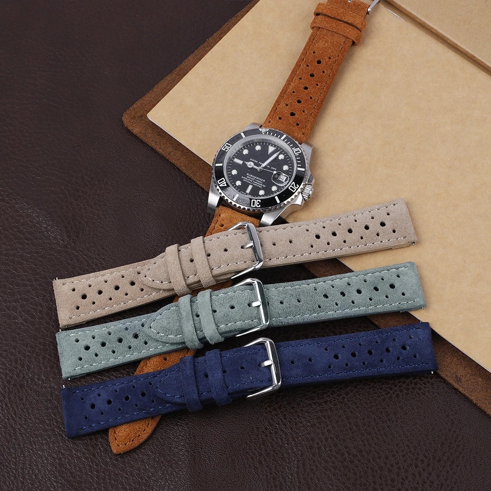 Suede Leather Watch Band 18mm  - Suede Strap Watch のレビューと価格