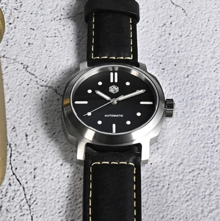 San Martin Mens Pilot Watches  - Leather Strap Quick Release のレビューと価格