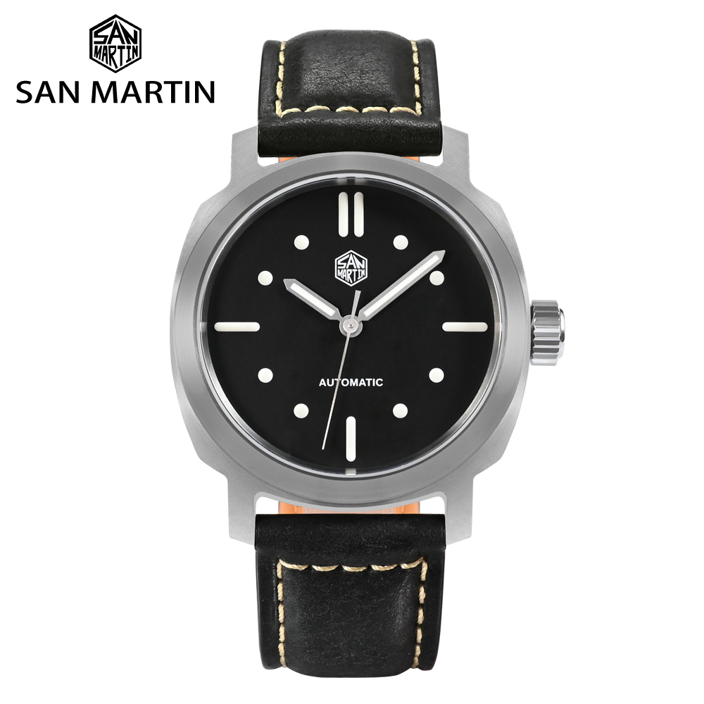 San Martin Mens Pilot Watches  - Leather Strap Quick Release のレビューと価格