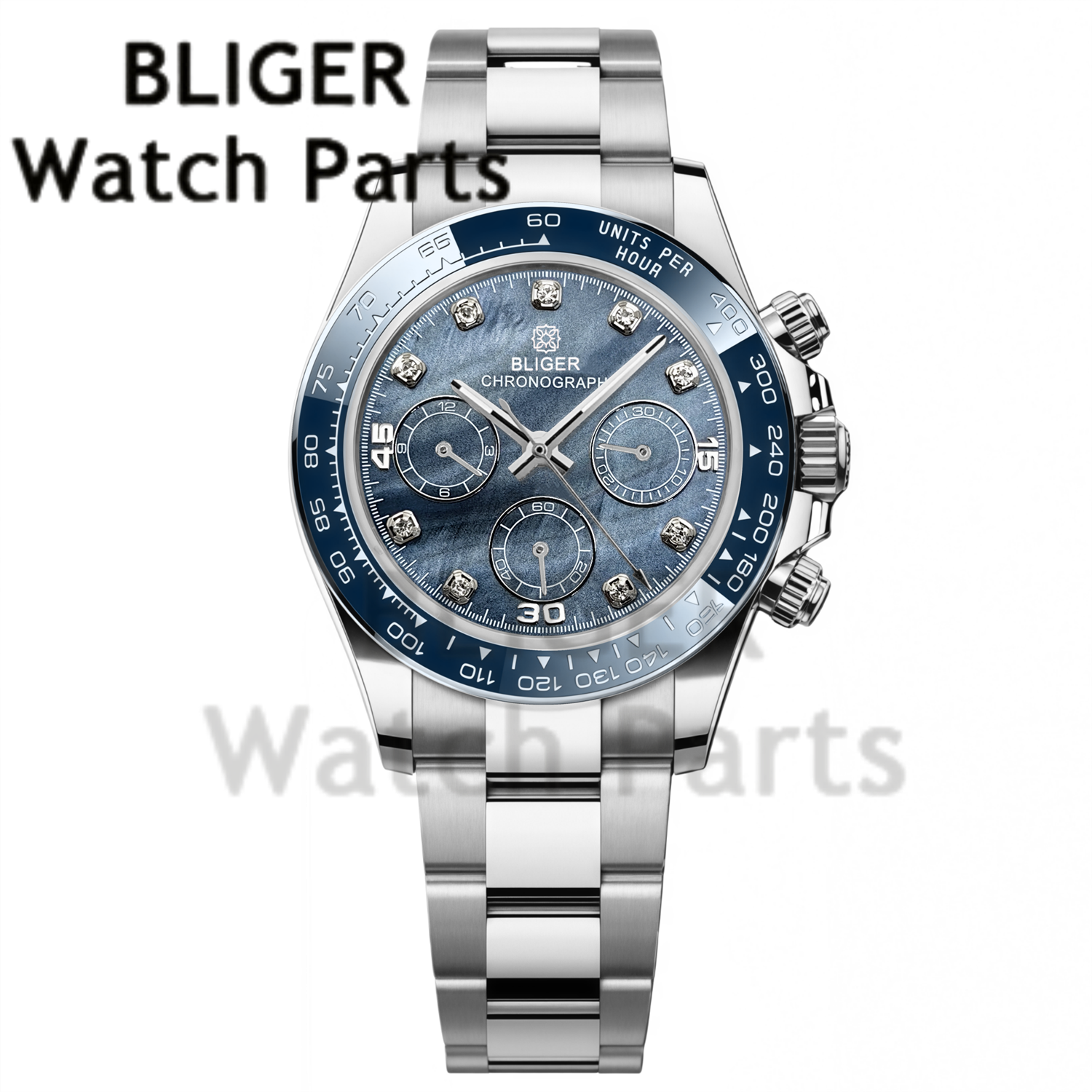 BLIGER 39MM Men's Quartz Chron - Rubber Strap Diver のレビューと価格