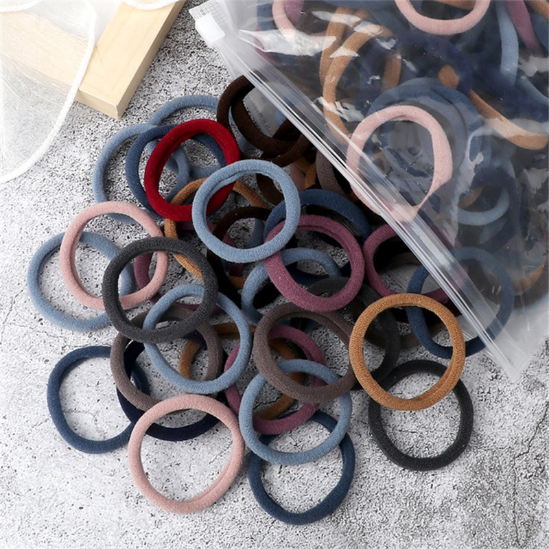 50PCS/Set Women Girls Basic Ha - Silicone Band Women のレビューと価格