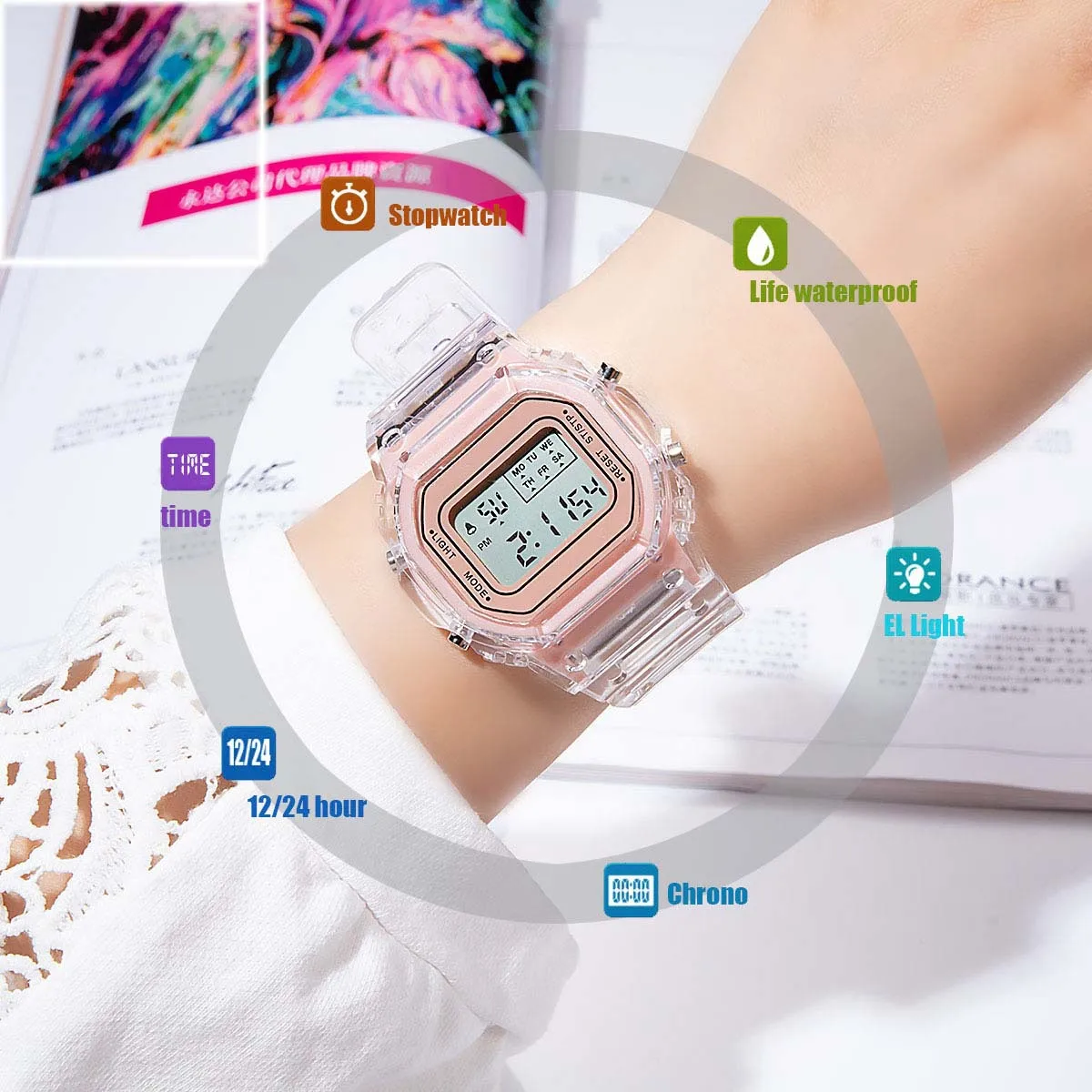 PCV/F91W Steel Strap Watch LED - Tropic Strap Vintage のレビューと価格