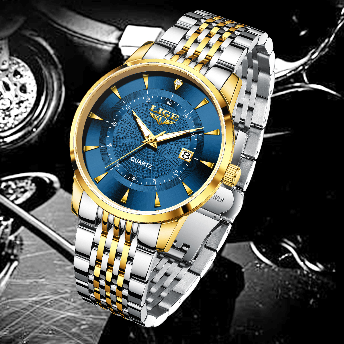 LIGE New 2025 Luxury Man Watch - Stainless Bracelet Diver のレビューと価格