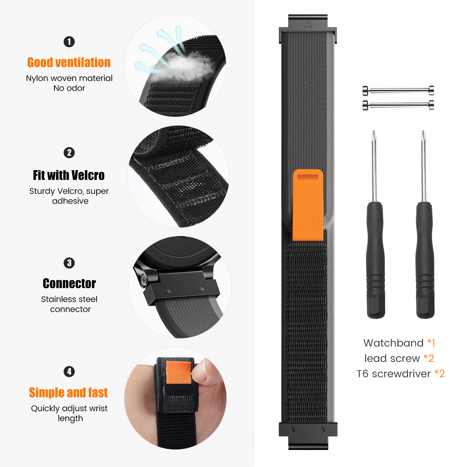 New Sports Nylon Loop Strap Fo - Sport Loop Velcro のレビューと価格