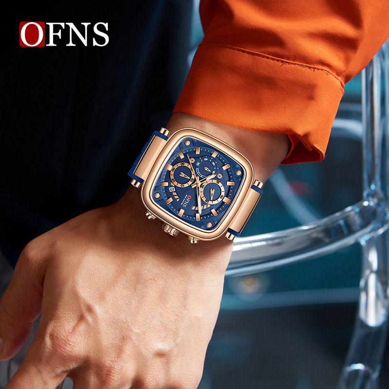 OFNS square waterproof sports  - Rubber Strap Diver のレビューと価格