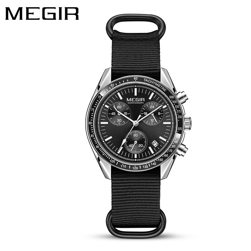 MEGIR 2247 New Luxury Men's Wa - Canvas Strap Watch のレビューと価格