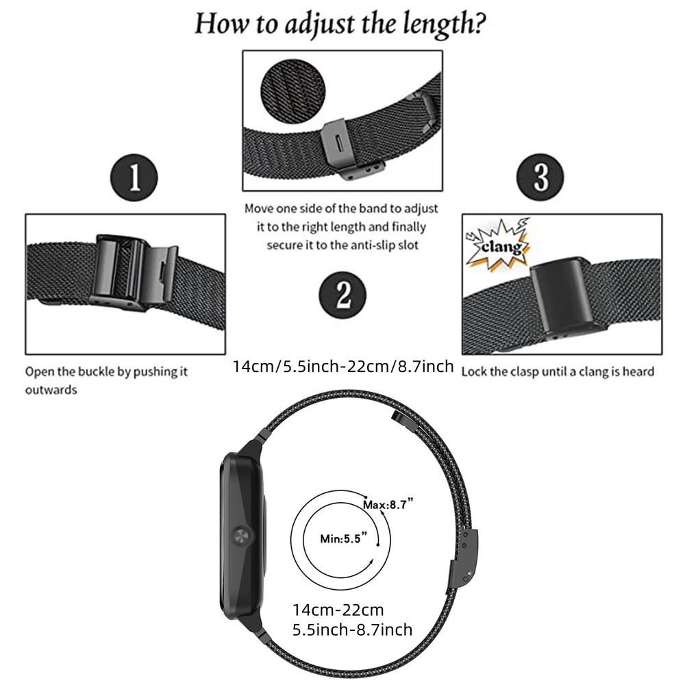 Metal Bands for Honor Watch 5  - Mesh Strap Metal のレビューと価格