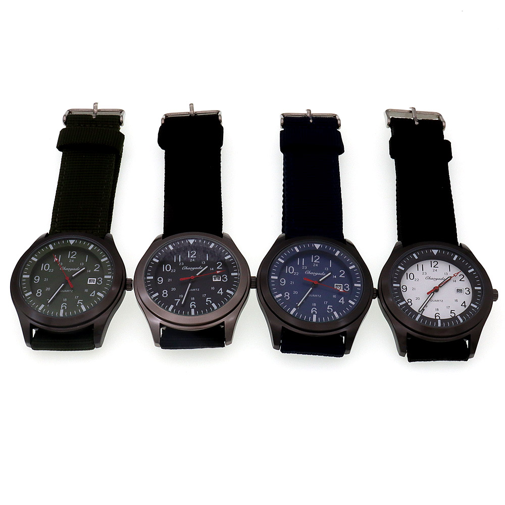 Luxury Men's Quartz Watch Spor - Canvas Strap Watch のレビューと価格