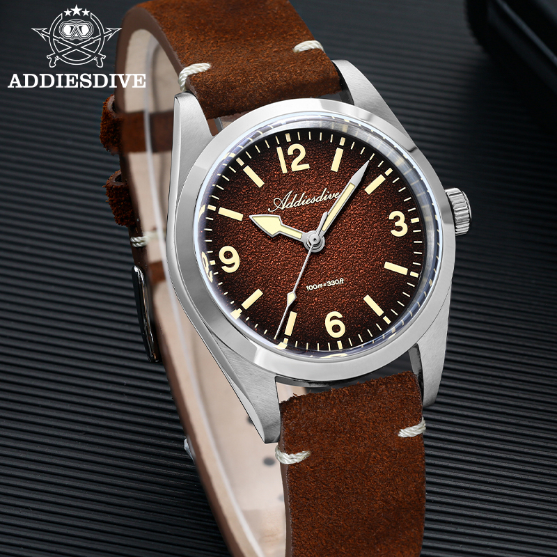 ADDIESDIVE Japan 2035 Super Lu - Suede Strap Watch のレビューと価格