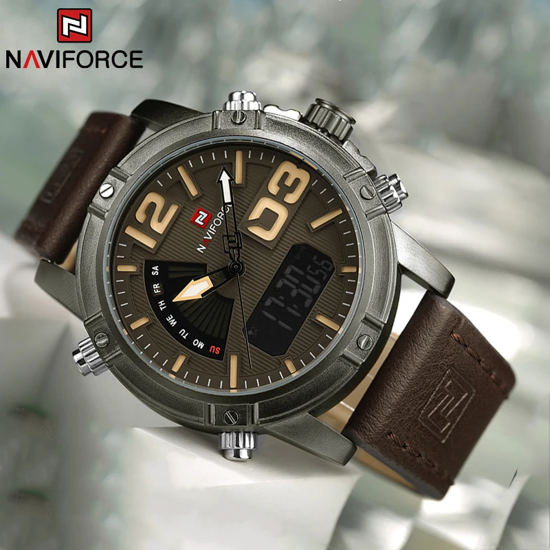 NAVIFORCE Top Brand Men Watch  - Leather Watch Band Men のレビューと価格