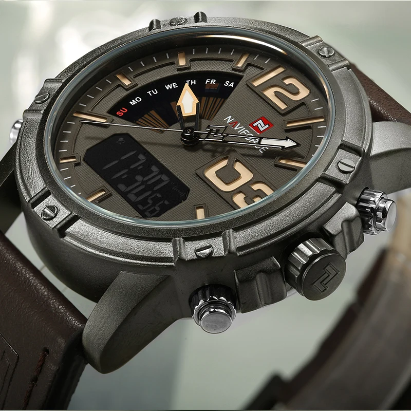 NAVIFORCE Top Brand Men Watch  - Leather Watch Band Men のレビューと価格