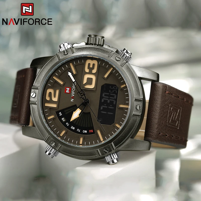 NAVIFORCE Top Brand Men Watch  - Leather Watch Band Men のレビューと価格