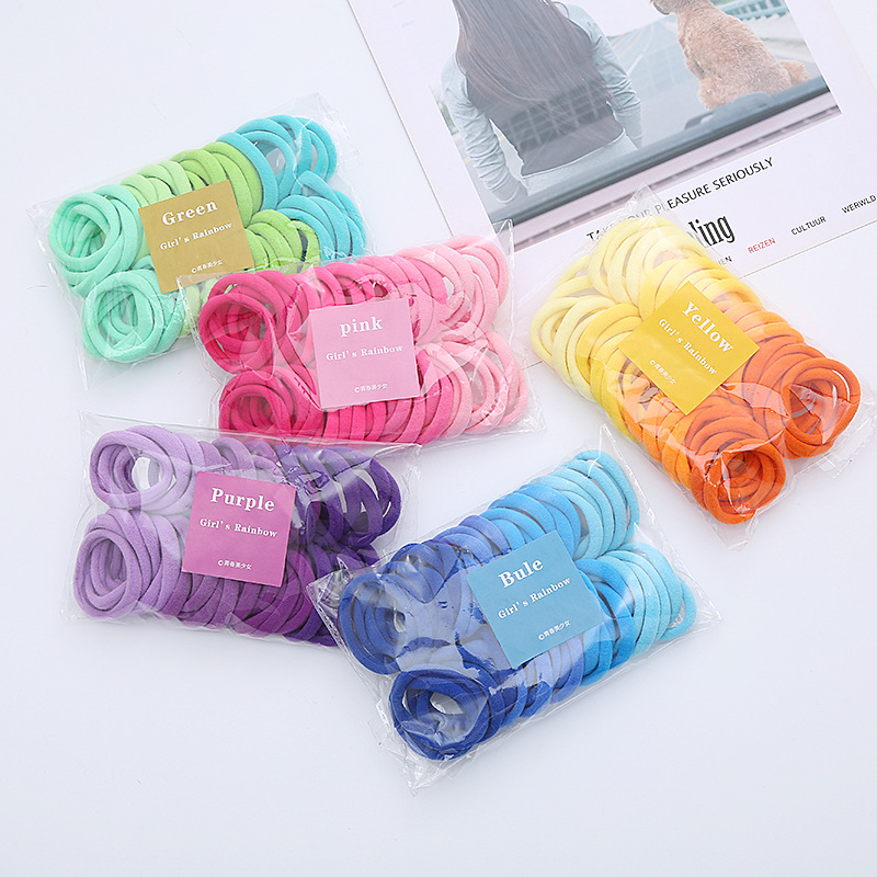 50PCS/Set Women Girls Basic Ha - Silicone Band Women のレビューと価格