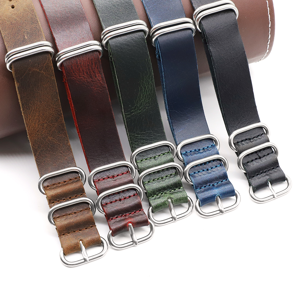 Genuine Leather Watch Band 18m - Nato Strap Nylon のレビューと価格