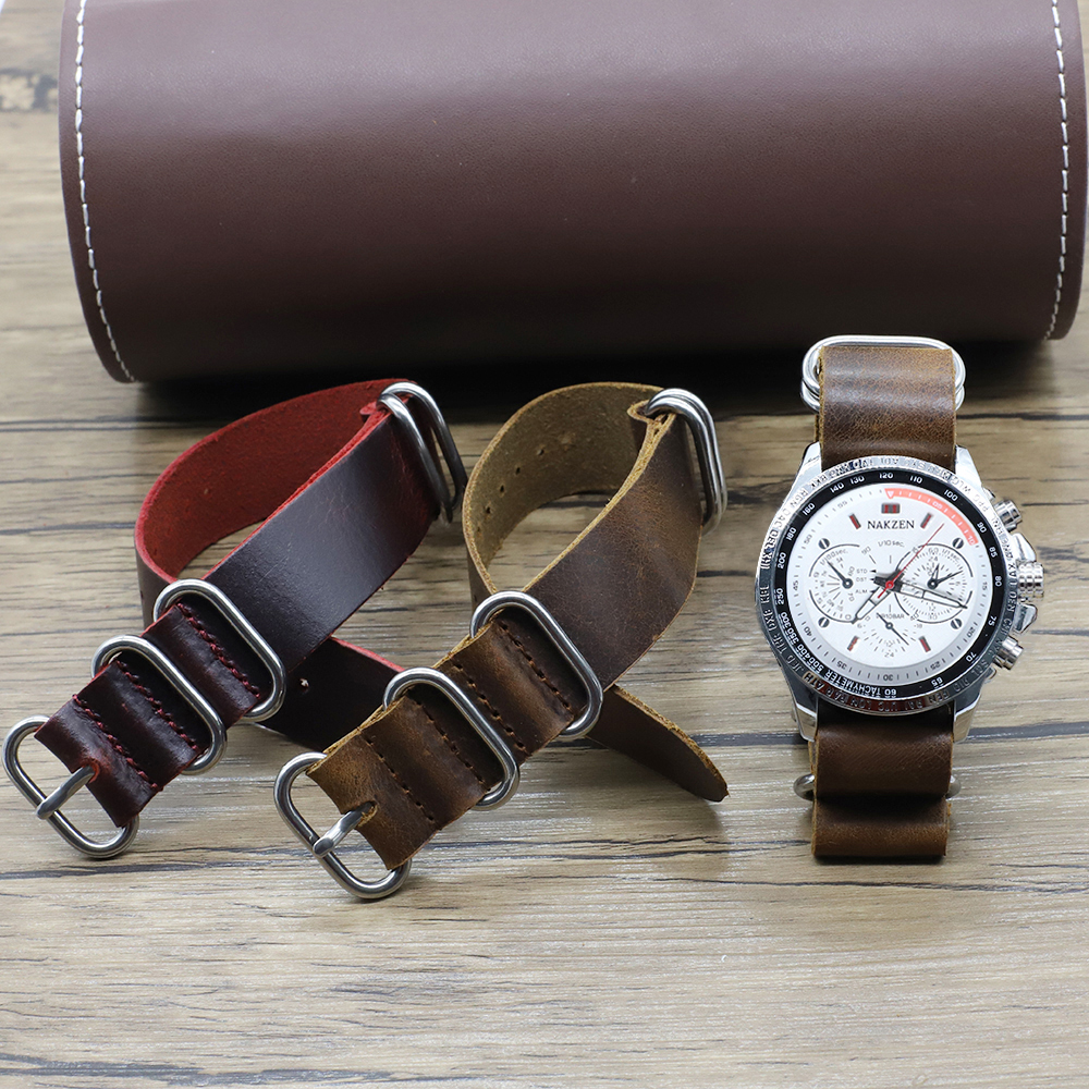 Genuine Leather Watch Band 18m - Nato Strap Nylon のレビューと価格