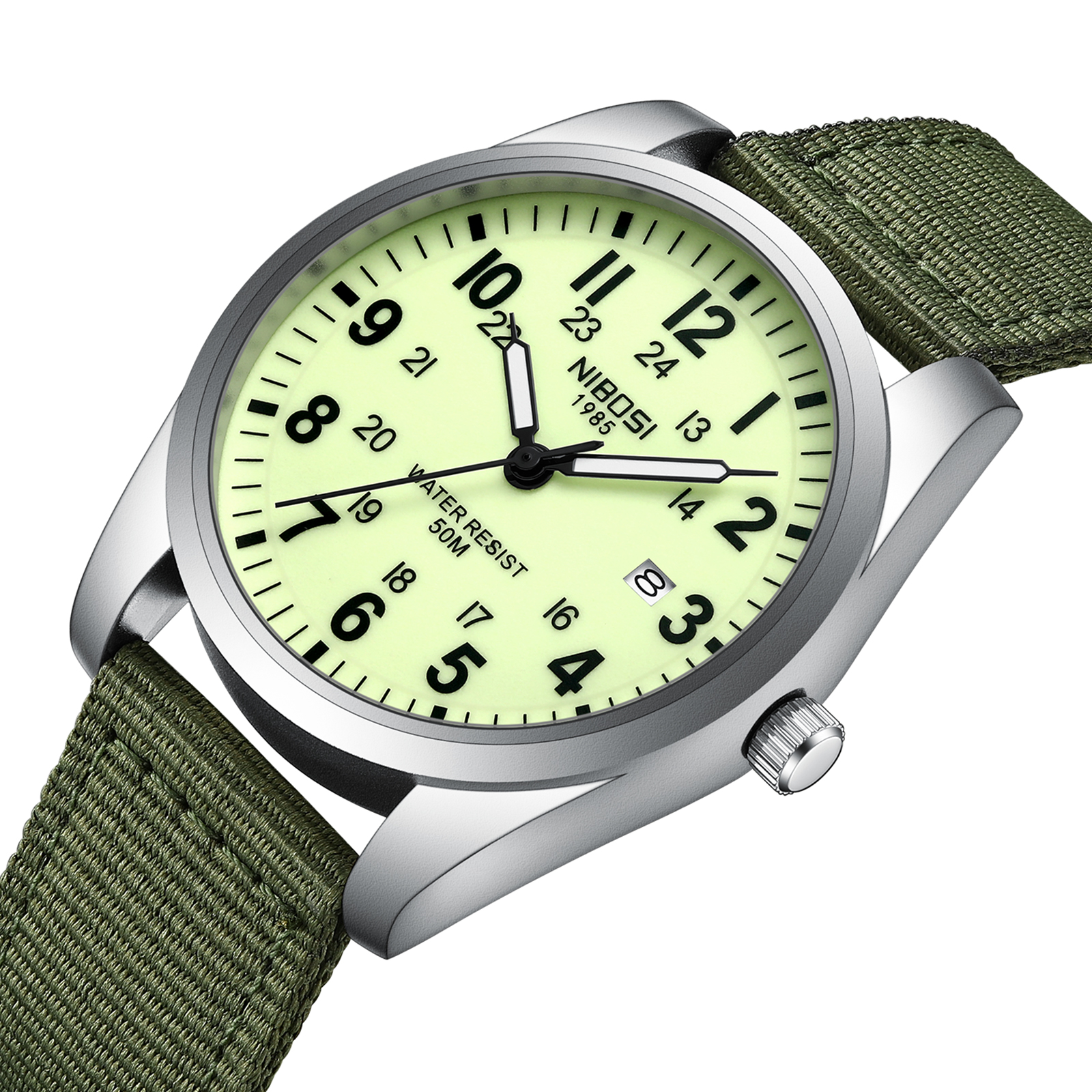 NIBOSI Mens Watches Analog Mil - Tropic Strap Vintage のレビューと価格