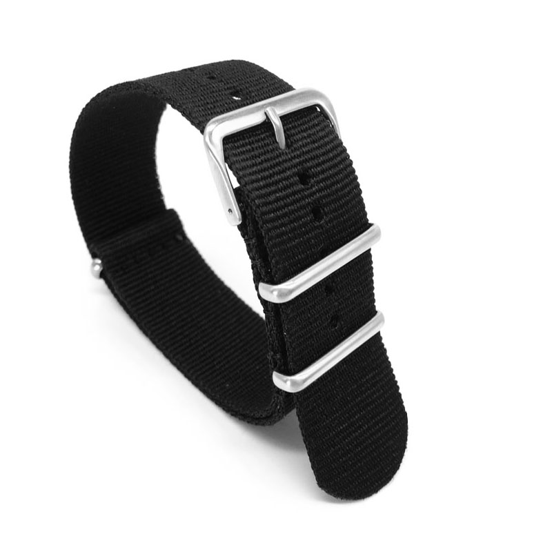Black Nylon Strap for 16mm 18m - Nato Strap Nylon のレビューと価格