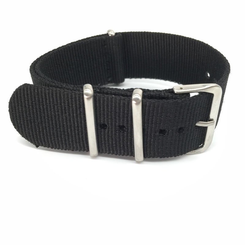 Black Nylon Strap for 16mm 18m - Nato Strap Nylon のレビューと価格