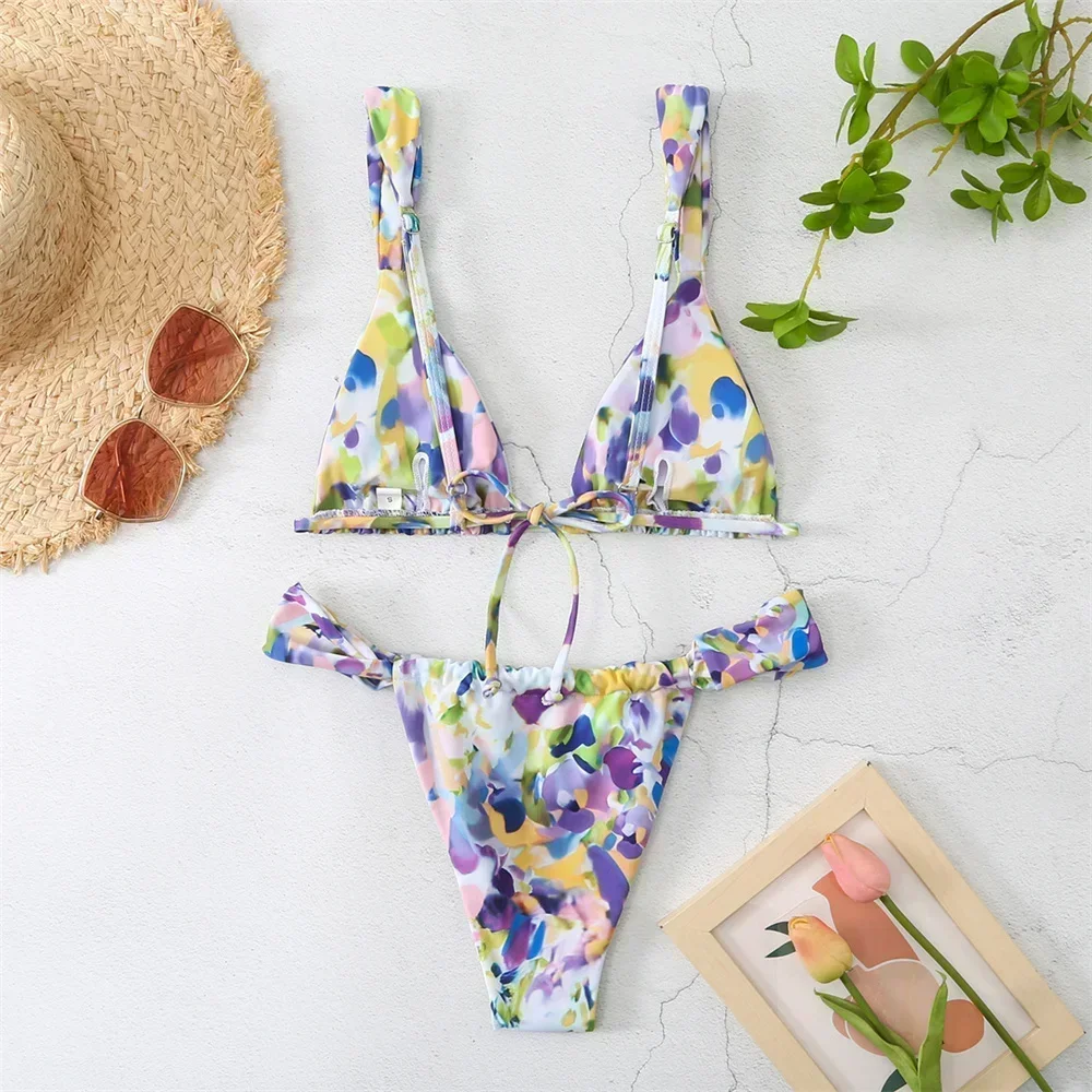 Vintage Print Bikini Thong Str - Tropic Strap Vintage のレビューと価格