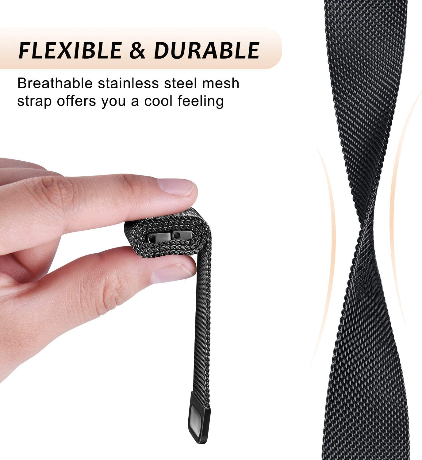 Milanese Loop strap for Fitbit - Milanese Loop Magnetic のレビューと価格